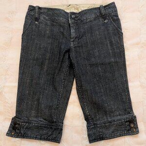 Anthropologie Louie Jeans  LONG Denim Shorts / Short Capris